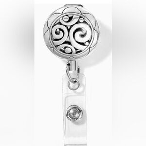 Silver Filigree Retractable Badge Reel